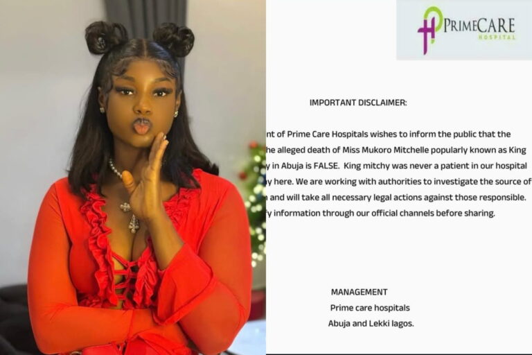 Prime Care Hospital Denies King Mitchy Death Claims