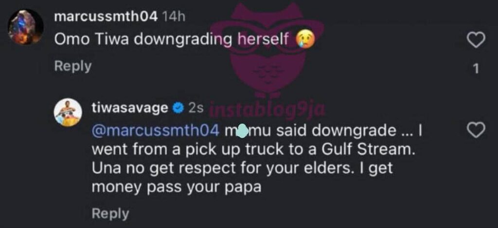 Tiwa Savage Responds to Truck Ride Backlash