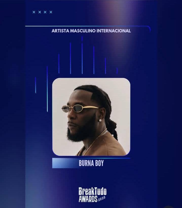 Burna Boy bags BreakTudo Nomination Award