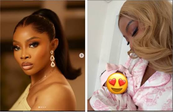 Toke Makinwa Receives Royal Welcome Back With Baby