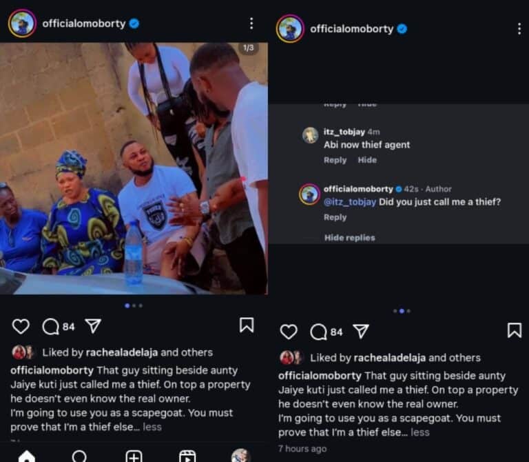 "I’ll Use You as a Scapegoat” - Omoborty Threatens Legal Action After Man Calls Her a Thief Over ₦50 Million Property Post