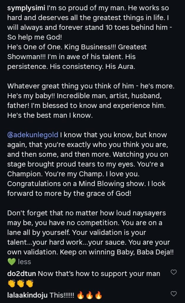 Simi Breaks Down in Tears of Pride Over Adekunle Gold’s London Concert