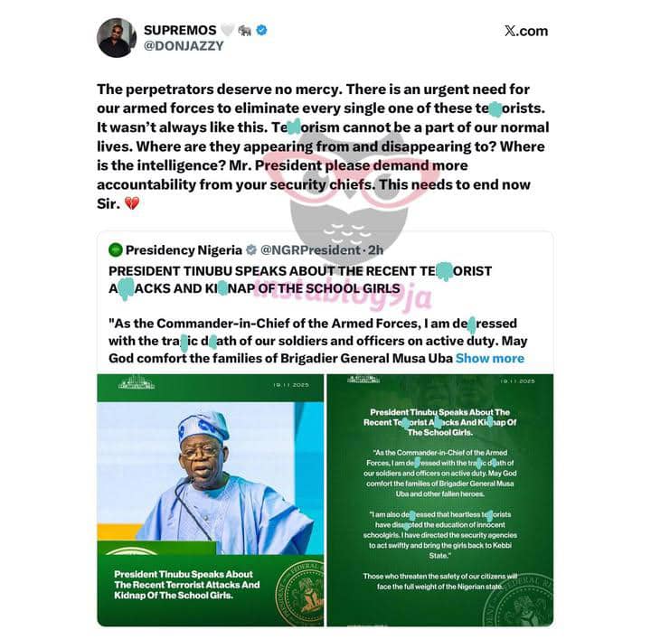 Don Jazzy Calls Out President Tinubu Over Rising Insecurity — This Needs to End Now