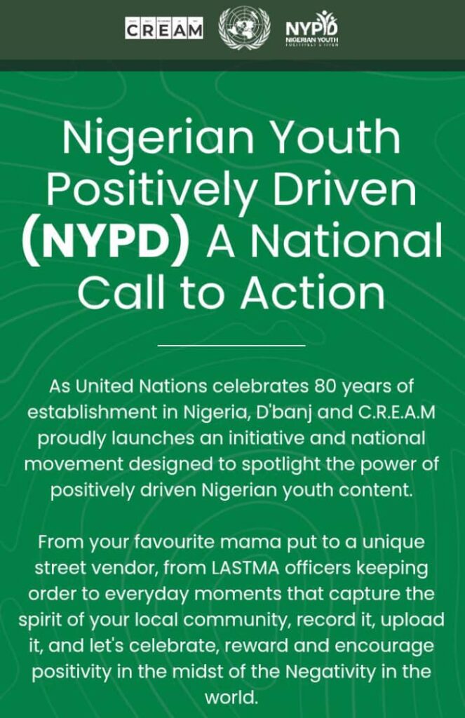 Content Is Nigeria’s Biggest Export — D’Banj Launches UN-Supported NYPD New Movement To Empower Nigerian Youth