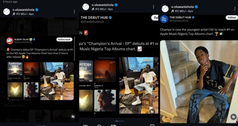 Wizkid’s First Son Boluwatife Tops Apple Music Nigeria, His Mother Celebrates Big Win