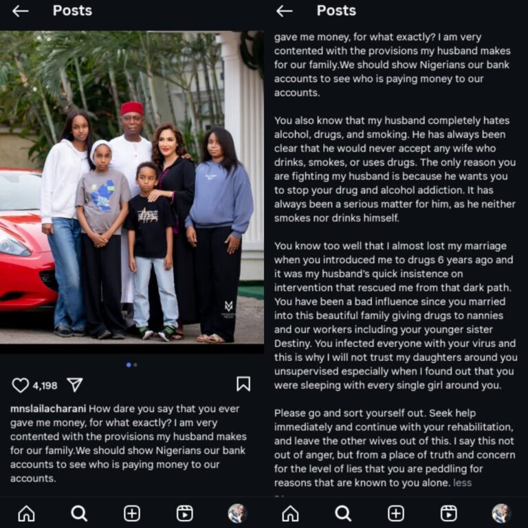 Family Big Drama: Ned Nwoko’s Wife Laila Charani Accuses Regina Daniels of Drug Influence, Lesbian Affairs