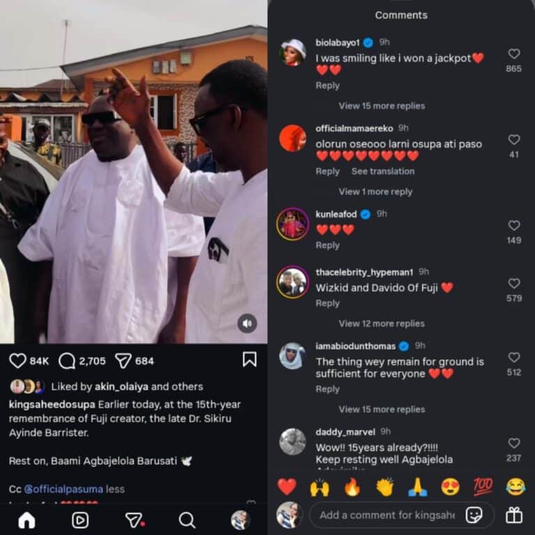 Wizkid and Davido of Fuji — Fans React as Pasuma, Saheed Osupa Share Emotional Moment at Fuji Legend’s 15th Remembrance