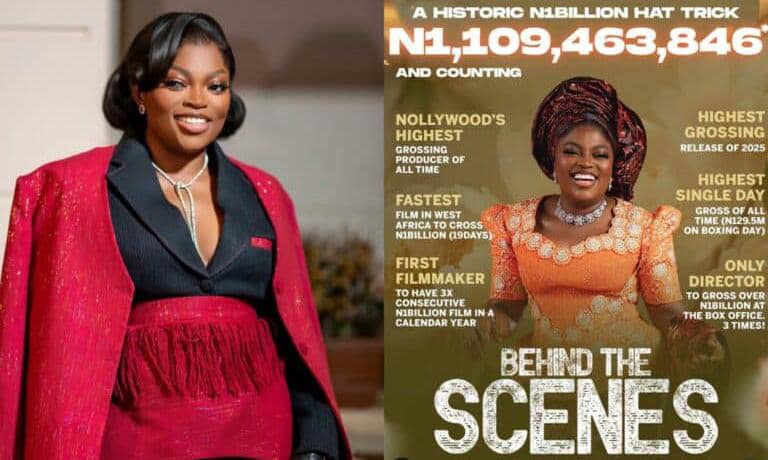 Funke Akindele Celebrates as Behind The Scene Hits ₦1bn