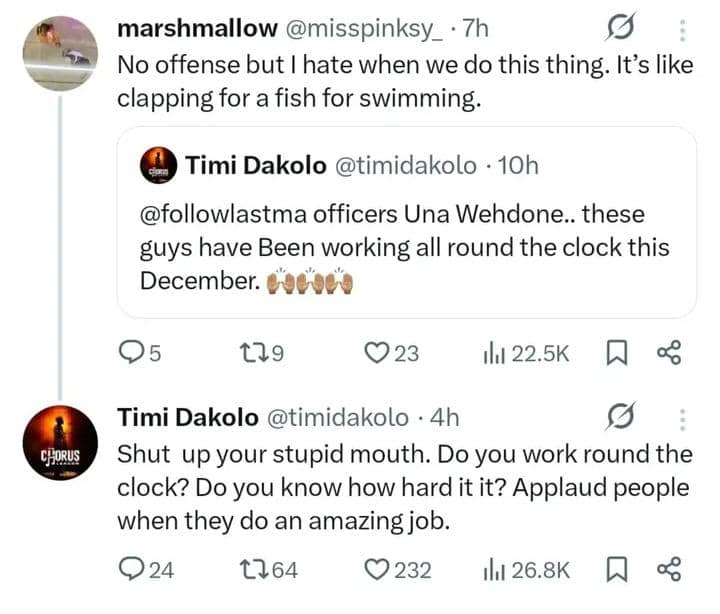 Timi Dakolo Slams Critic Over LASTMA Praise