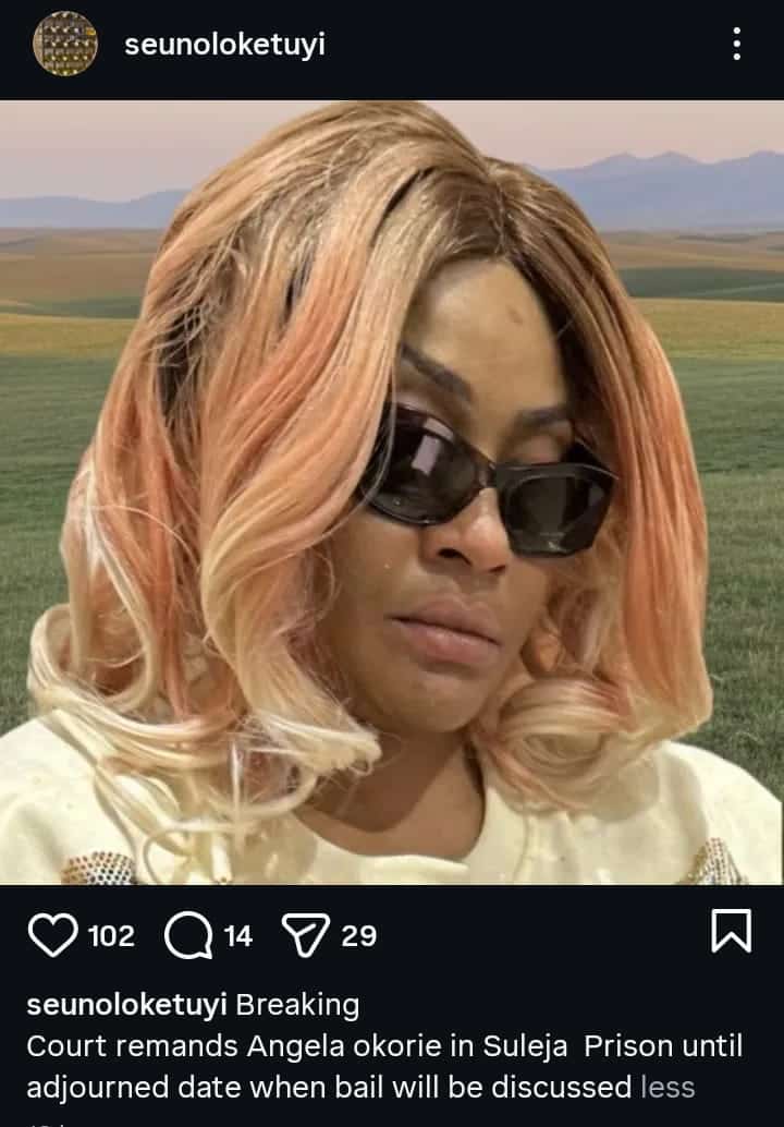 Court Remands Angela Okorie Over Defamation Case