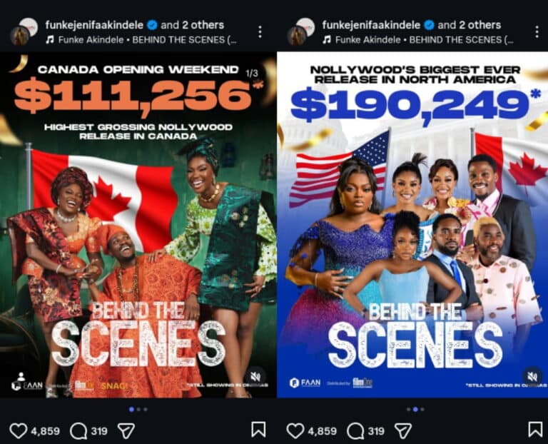 Funke Akindele Breaks Nollywood Records in Canada