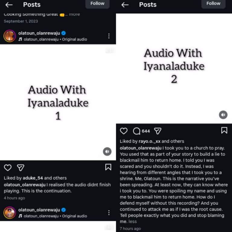 Leaked Audio: Femi Adebayo’s Wife Threatens Family Name