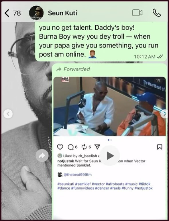 Samklef Pranks Seun Kuti Amid Wizkid Feud