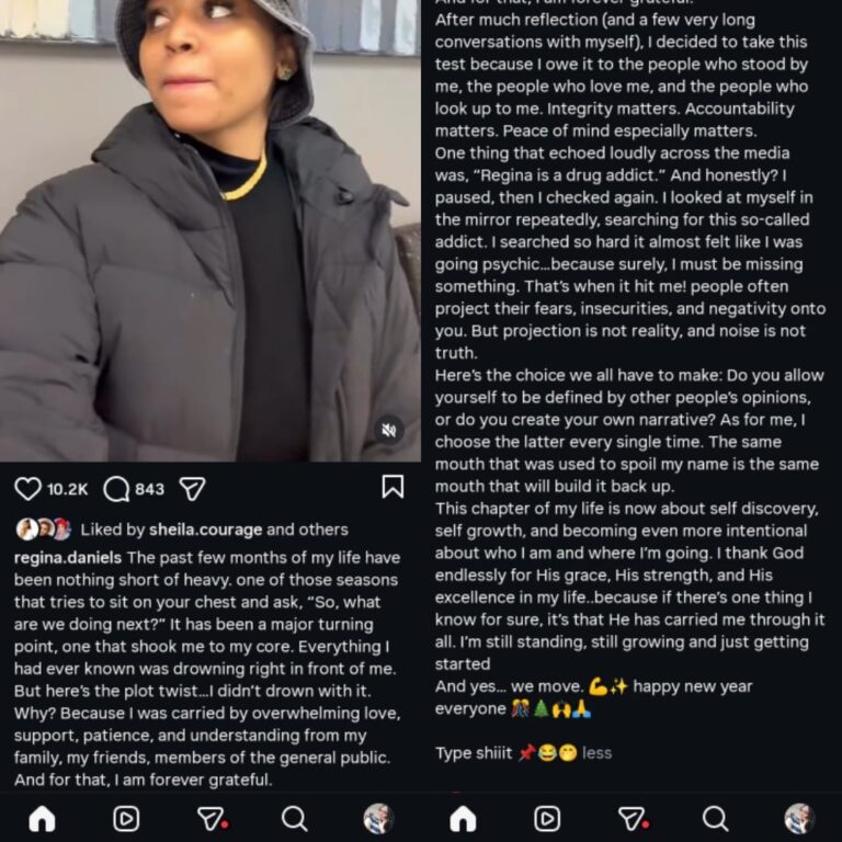 Regina Daniels Undergoes Drug Test, Breaks Silence