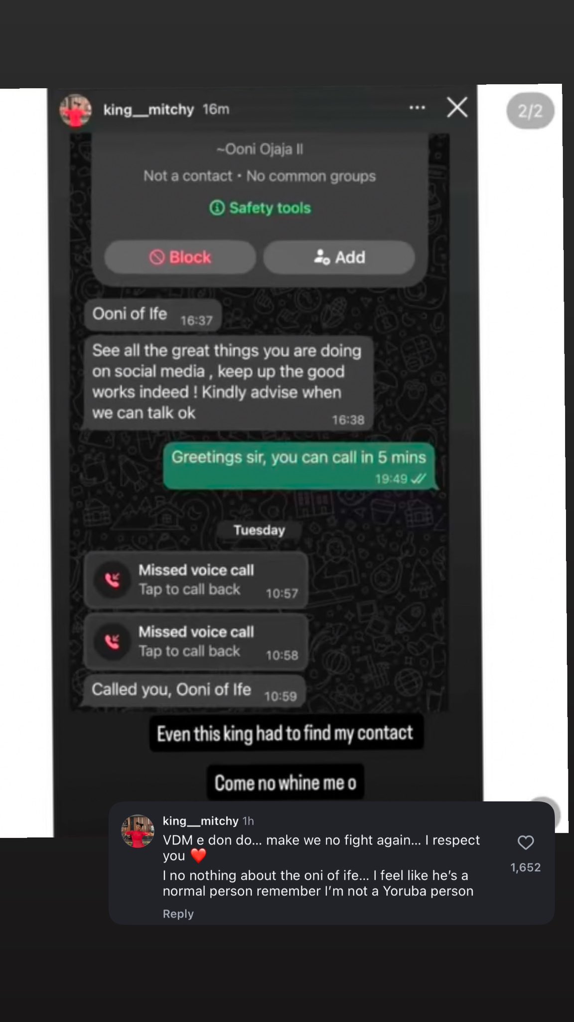 Verydarkman Reacts To Ooni, Mitchy Viral Leaked Chats