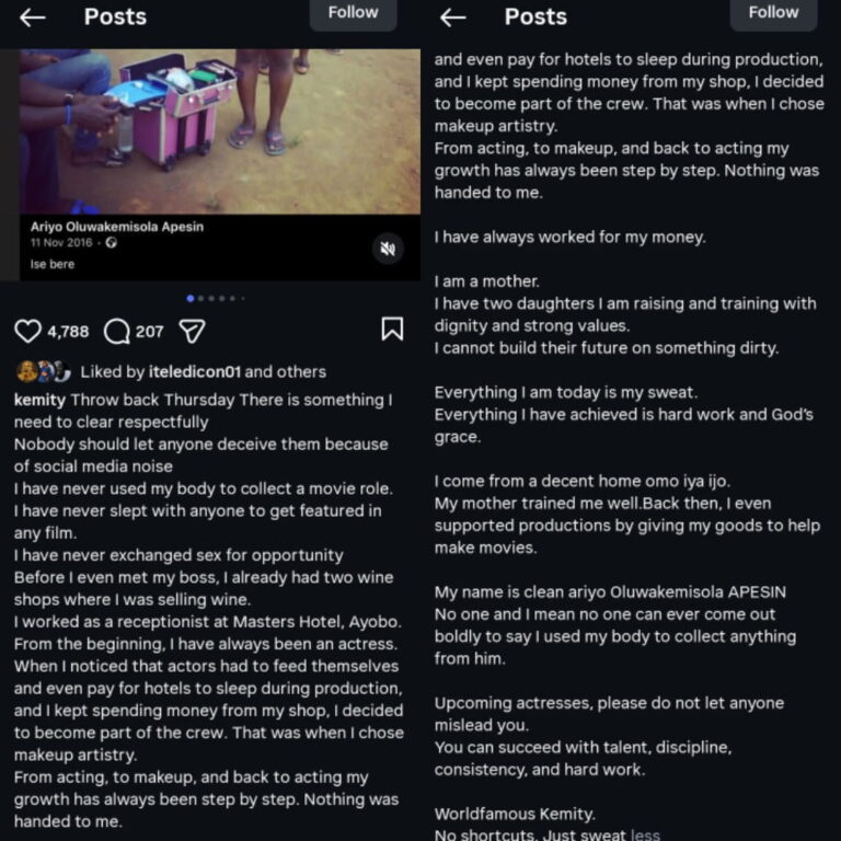 I Never Exchanged Sex For Movie Roles – Actress Kemity Says