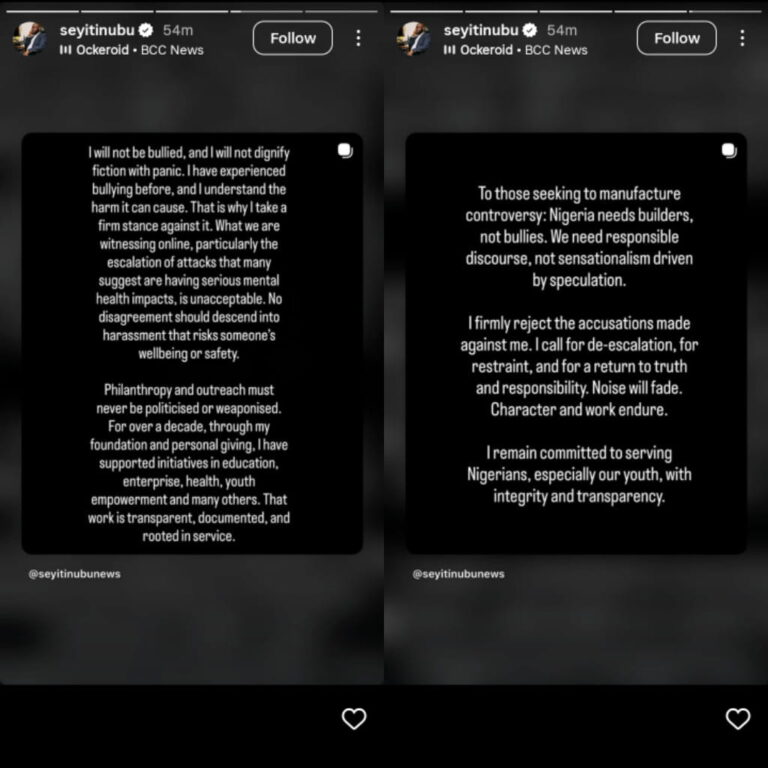 Seyi Tinubu Denies Claims Amid VDM–Mitchy Drama