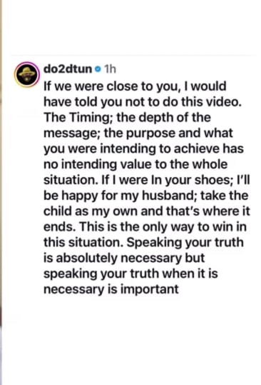 Take Tonto’s Child As Yours — Do2dtun Advises Rosy Meurer