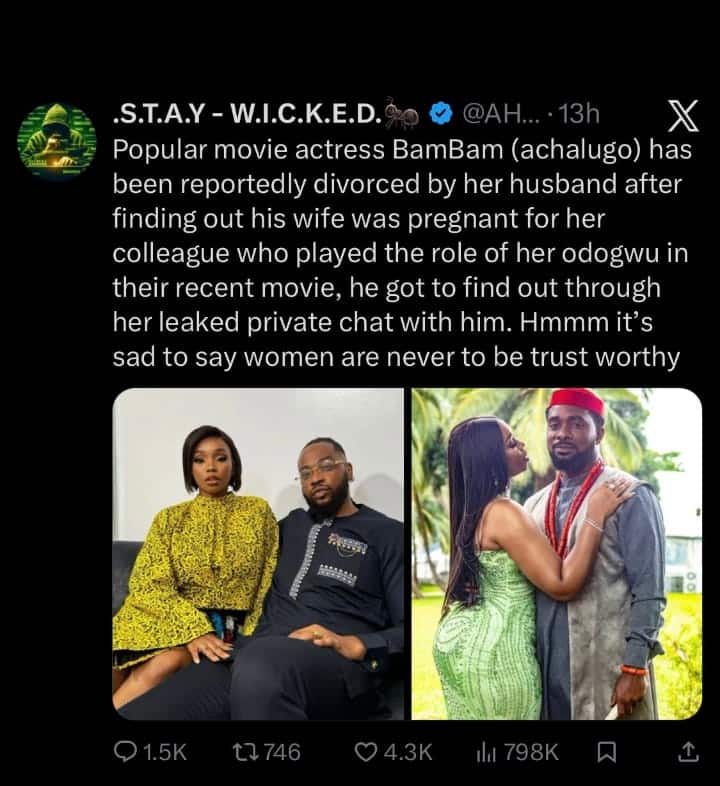 Uzor Arukwe Responds To Rumours Linking Him To Bambam Pregnancy 