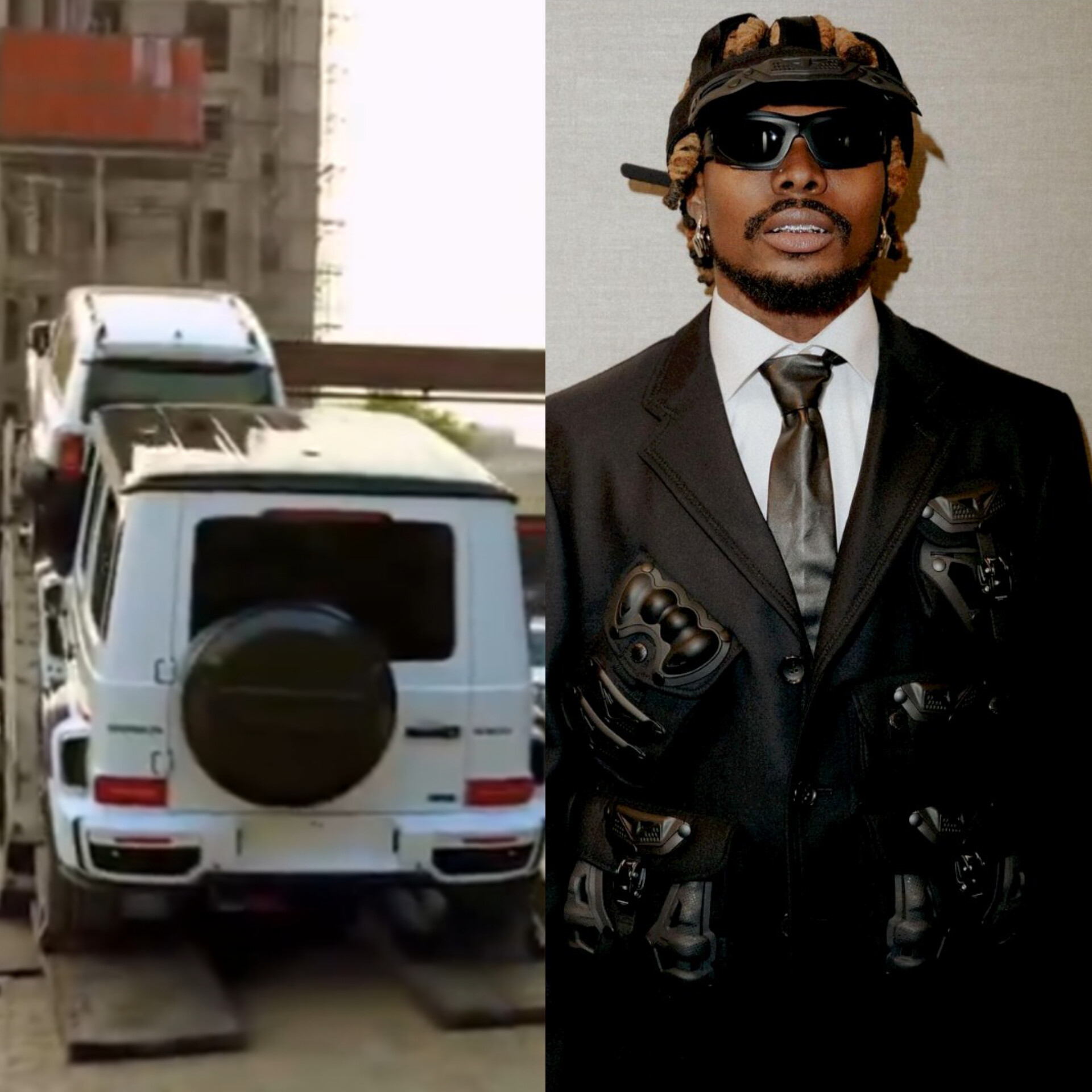 Asake and his twin Mercedes