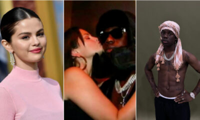 Image of Selena Gomez and Rema kissing