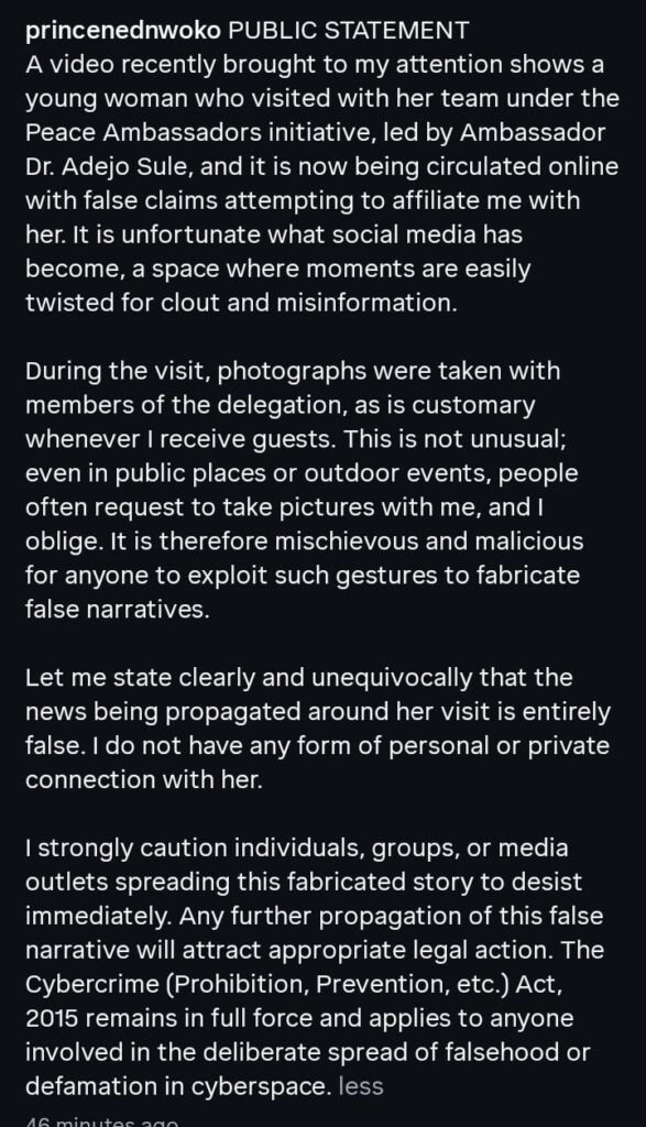 Ned Nwoko Breaks Silence On Alleged New wife Viral Video, Threatens Legal Action