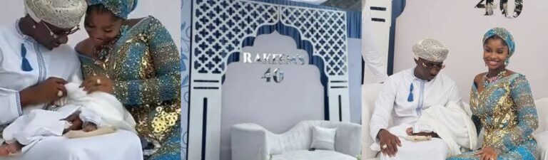 Priscilla Ojo and Juma Jux Mark Baby Rakeem's 40th Day in Big Style