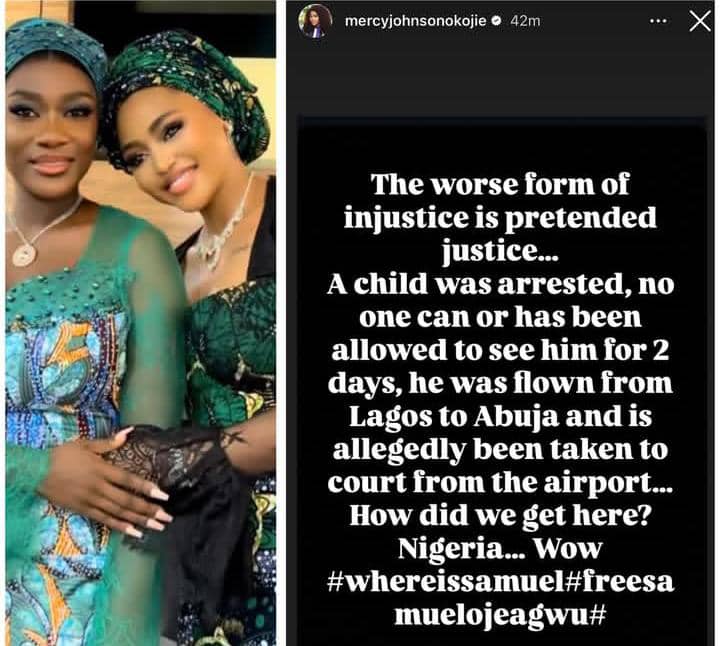 The Worse Form of Injustice Is Pretended Justice – Mercy Johnson Calls for Release of Regina Daniels’ Brother