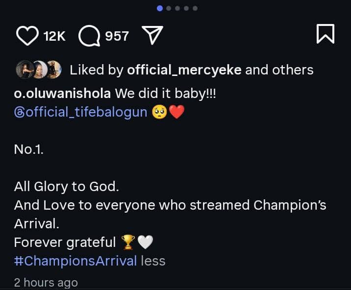 Wizkid’s First Son Boluwatife Tops Apple Music Nigeria, His Mother Celebrates Big Win