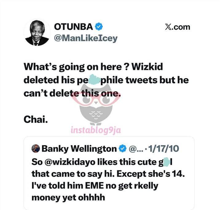 Wizkid Under Fire as Old Tweet About Underage Girl Resurfaces, Davido’s Associate Icey Reacts