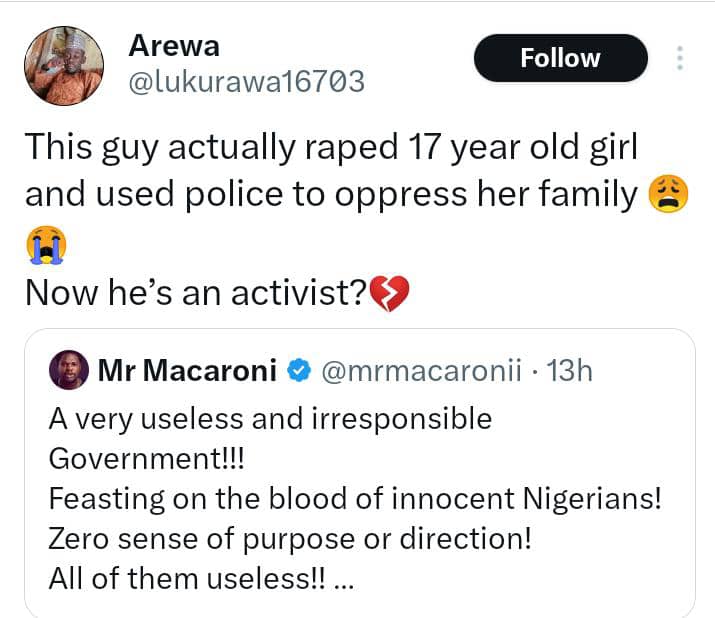 This Is Political Propaganda — Mr Macaroni Responds to Rape Accusation After Slamming Tinubu Govt