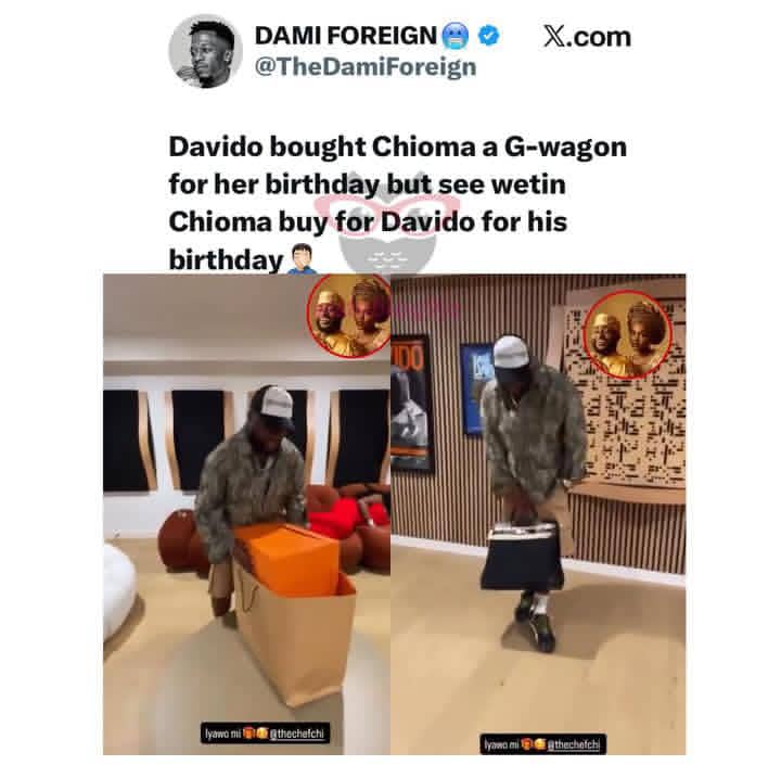 See Wetin She Buy For OBO After Collecting G-Wagon — Media Personality Slams Chioma’s Birthday Gift to Davido