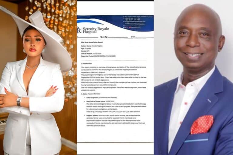 Serenity Royale Hospital Breaks Silence After Regina Daniels’ Alleged Medical Report Leaks Online