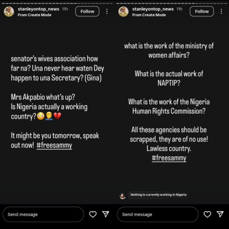 Filmmaker Stanley Ontop Slams Senators’ Wives Association — Speak Out, It Might Be You Tomorrow