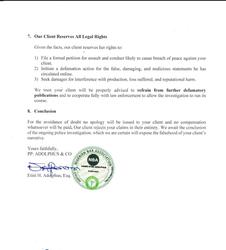 My silence Is Not weakness — Peggy Ovire Rejects Taye Arimoro’s N100m Demand