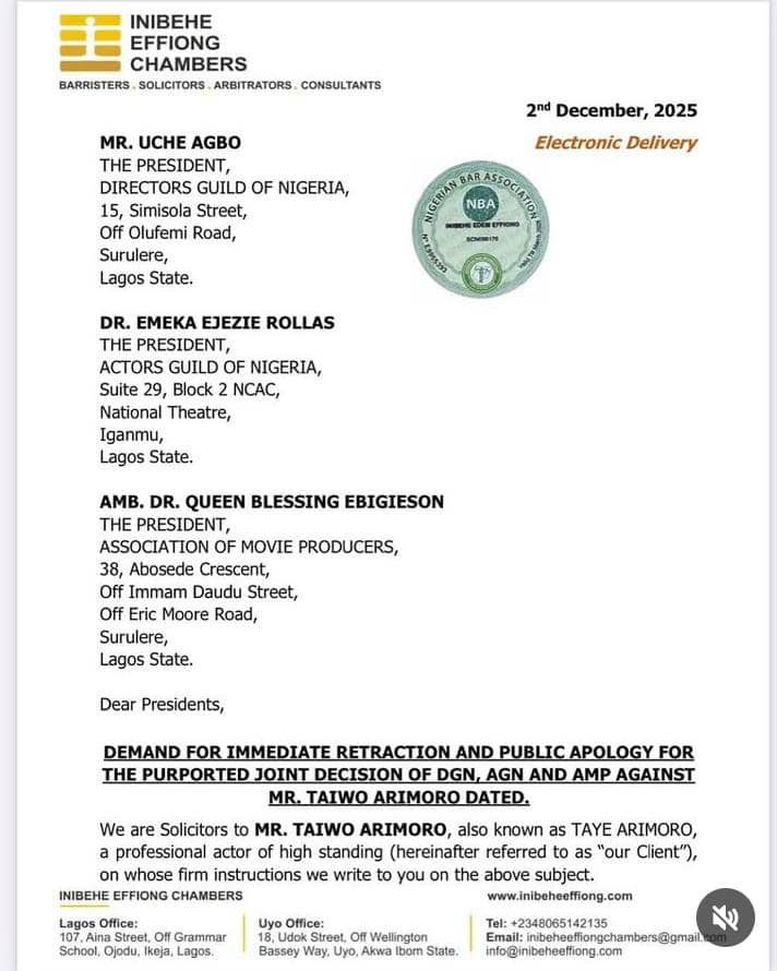 Taye Arimoro Rejects AGN Suspension, Threatens ₦1bn Lawsuit Against Guilds