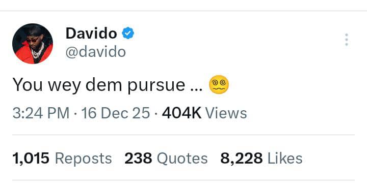 You Wey Dem Pursue — Davido Reacts as Elevator Snub Video Sparks Online Buzz