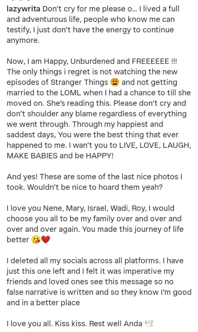 Lazywrita Dead, Instagram Farewell Shocks Fans