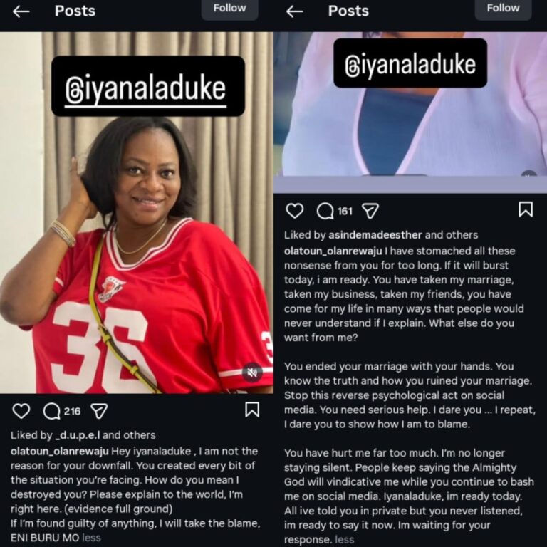 You Created Your Downfall — Actress Olatoun Fires Back at Femi Adebayo’s Wife in Explosive Clash