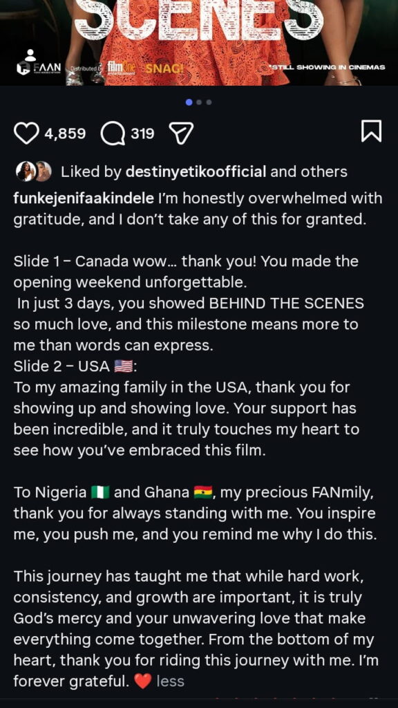 Funke Akindele Breaks Nollywood Records in Canada