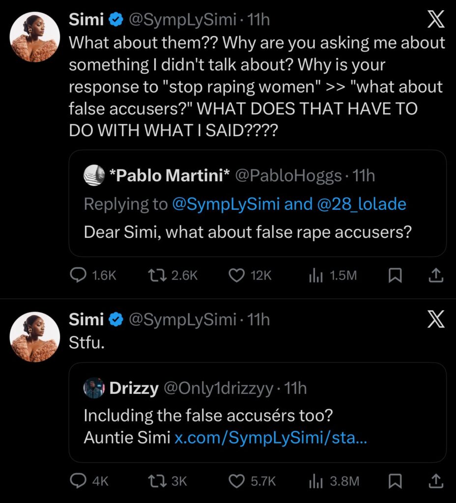 Simi Anti-Rape Comments Ignite Nationwide Controversy