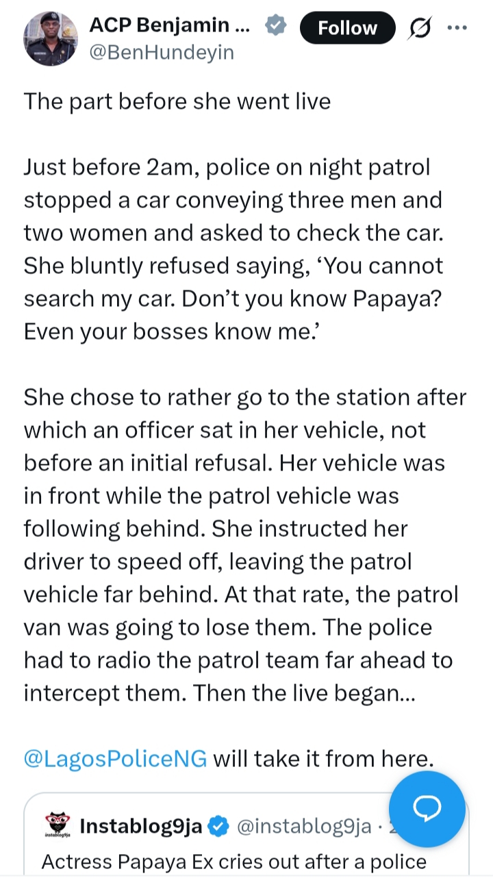 Lagos Police Respond After Papaya Ex Assault Allegation