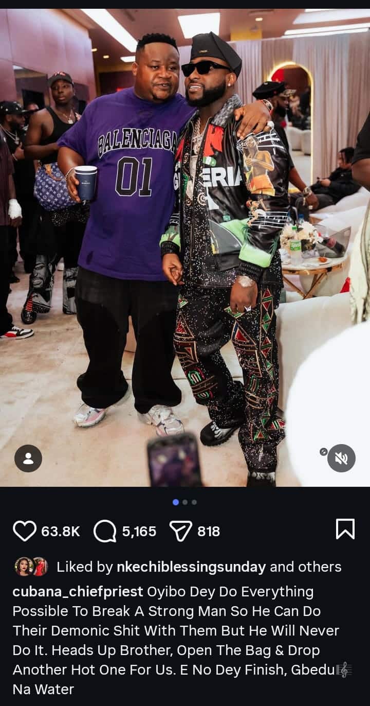 Davido Will Never Bow — Cubana Chief Priest Reacts To Grammy Loss