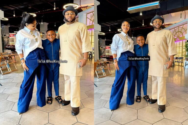 Tonto Dikeh Reverts Son’s Surname to Churchill After Reunion