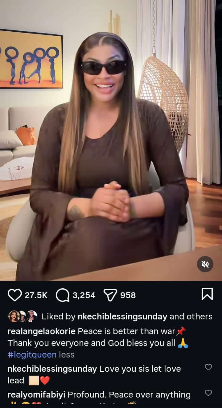 Angela Okorie Apologizes To Mercy Johnson Publicly